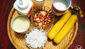 Chỉ 3 bước đơn giản có ngay kem chuối dừa vừa thơm vừa mát